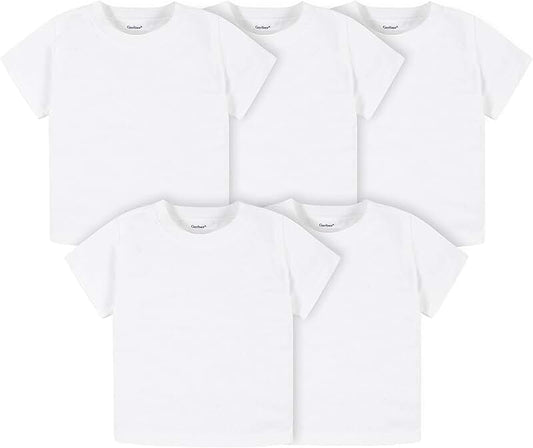 Set of five solid short-sleeve baby and toddler T-shirts