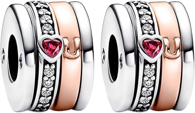 Love and Heart Silver Charms for Jewelry