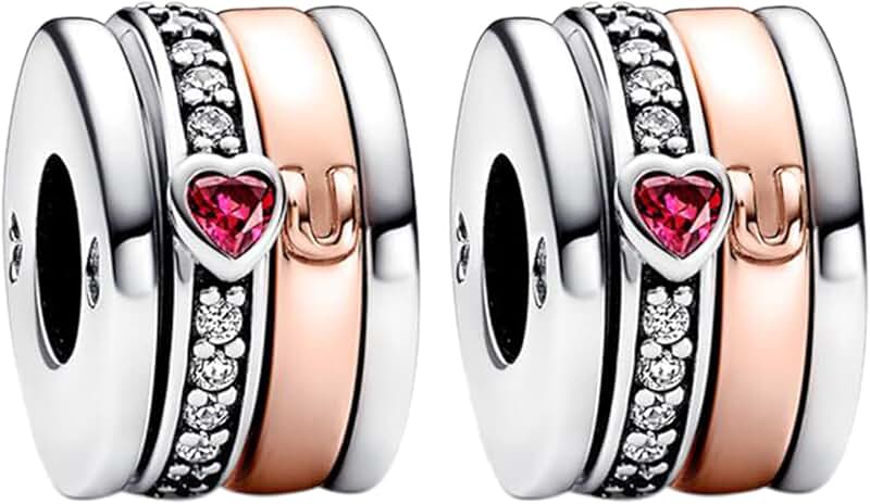 Love and Heart Silver Charms for Jewelry