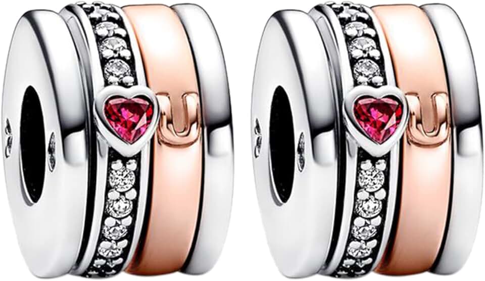 Love and Heart Silver Charms for Jewelry