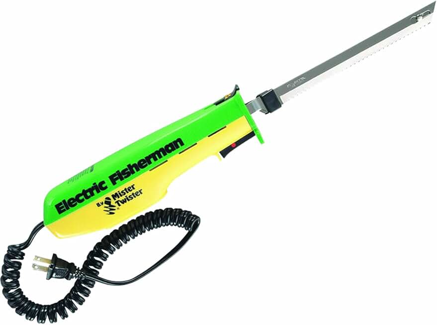 Green and yellow electric knife