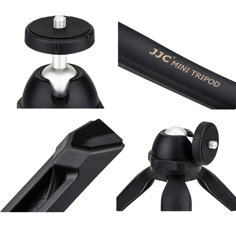 1/4"-20 Male Thread Ball Head Mini Tripod Hand Grip Display Holder Base for Digital DSLR Mirrorless Compact Camera Camcorder Recorder Zoom H6 H5 H4n LED Light Mini Projector