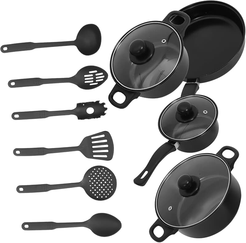 11-Piece Silicone Kitchen Utensil Set with Holder