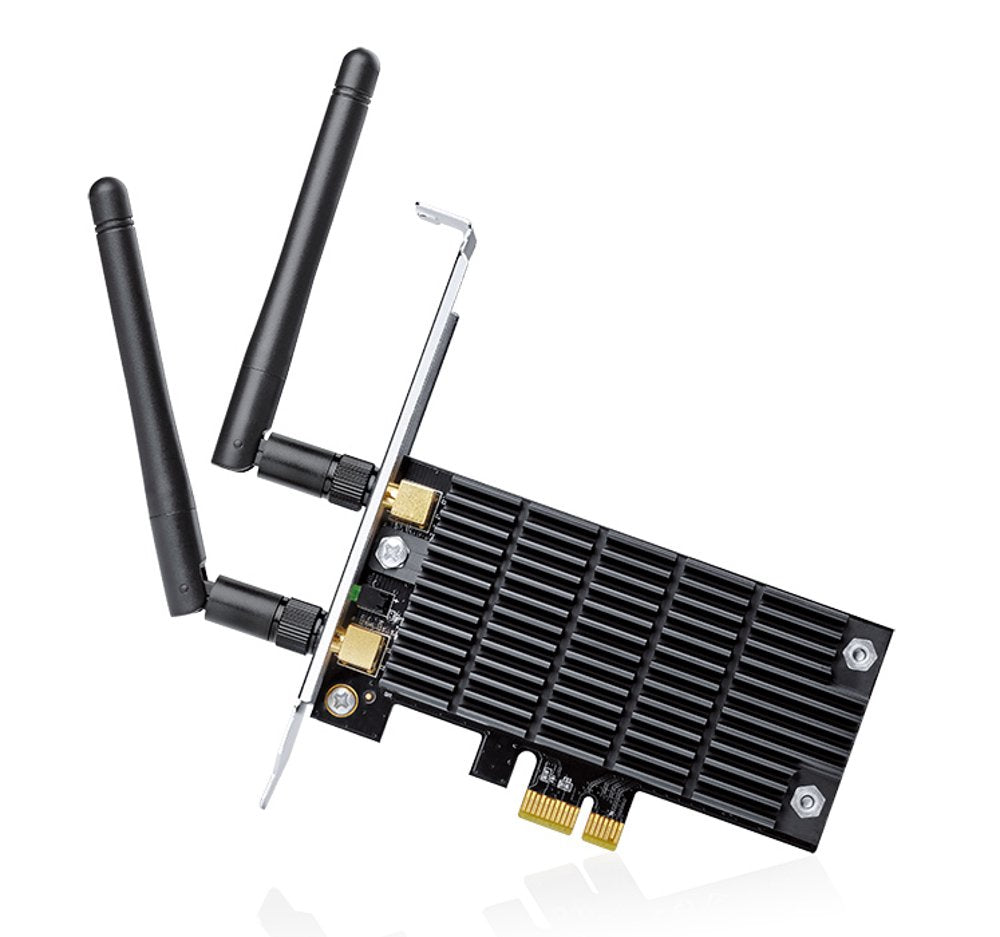 AC1300 PCIe WiFi PCIe Card(Archer T6E)- 2.4G/5G Dual Band Wireless PCI Express Adapter, Low Profile, Long Range, Heat Sink Technology, Supports Windows 10/8.1/8/7/XP