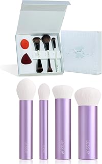 Face Makeup Brushes and Sponge with Gift Box Set