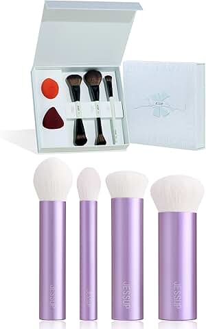 Face Makeup Brushes and Sponge with Gift Box Set