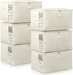 Set of 6 Clear Storage Bags for Quilts and Clothes