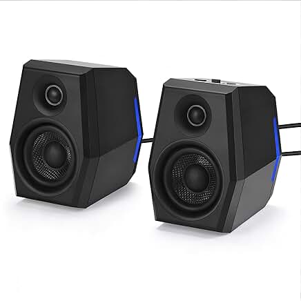 36W PC Gaming Speakers with Bluetooth and RGB Lighting