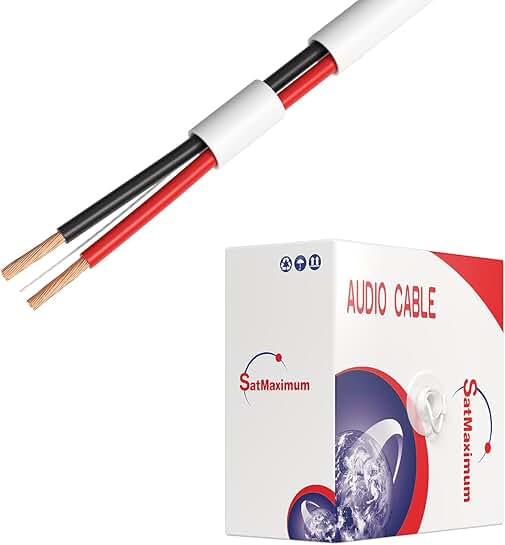 250FT 16/2 Indoor Low Voltage Copper Clad Aluminum Speaker Wire