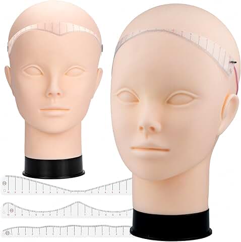 Micropigmentation Practice Head with Hairline Ruler