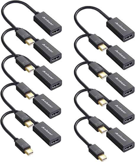 Mini DisplayPort to HDMI Adapter, 10 Pack