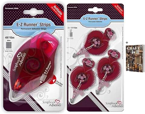 Double Sided Tape Dispenser with Refill and E-Book