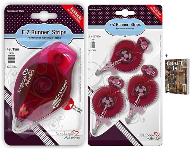Double Sided Tape Dispenser with Refill and E-Book