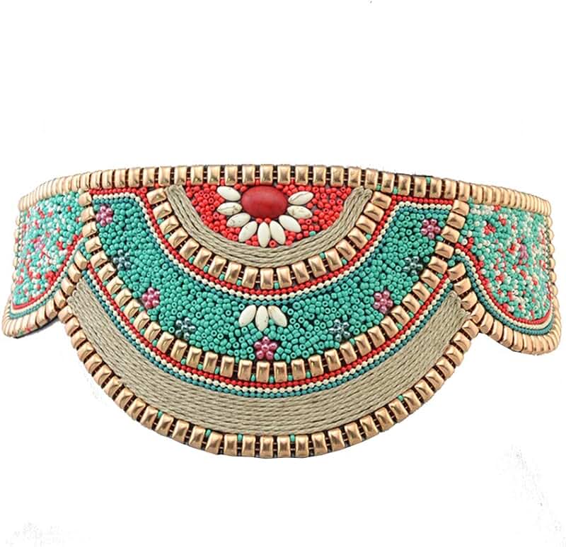 Bohemian Beaded Elastic Waist Belt for Women