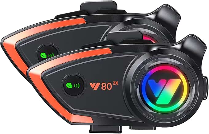 Motorcycle Helmet Bluetooth Intercom for Two Riders
