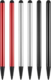 6-Pack 2-in-1 Touch Screen Stylus Pens with Aluminum Alloy Tips