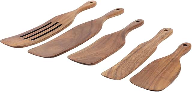 Wooden Spatula Set for Cooking, 5 Pieces