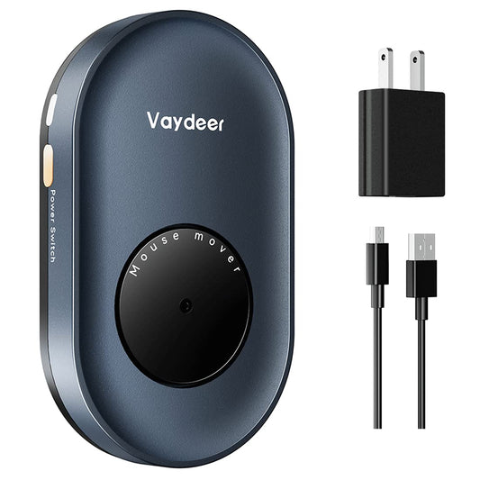 Undetectable Mouse Jiggler with Power Adapter and ON/Off Switch Mouse Mover Simulator, Driver-Free Mouse Movement Simulation for Computer Awakening