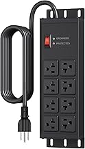 Heavy Duty 20 Amp Surge Protector with 8 Outlets and 10 ft Cord