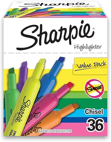 36 Assorted Fluorescent and Pastel Highlighters