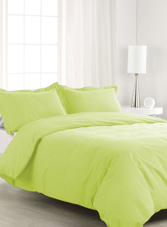 300 Thread Count 5 Piece King/Cal King Size Duvet Cover Set with Extra Pillow Shams 100% Premium Quality Solid Pattern Sage