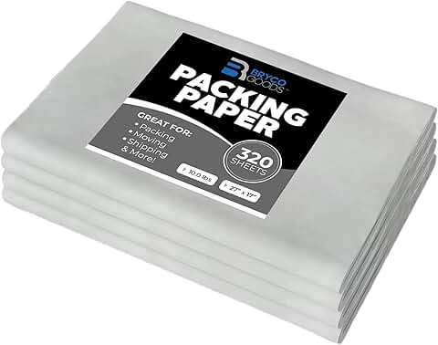 Newsprint Packing Paper Sheets for Moving, 320 Sheets
