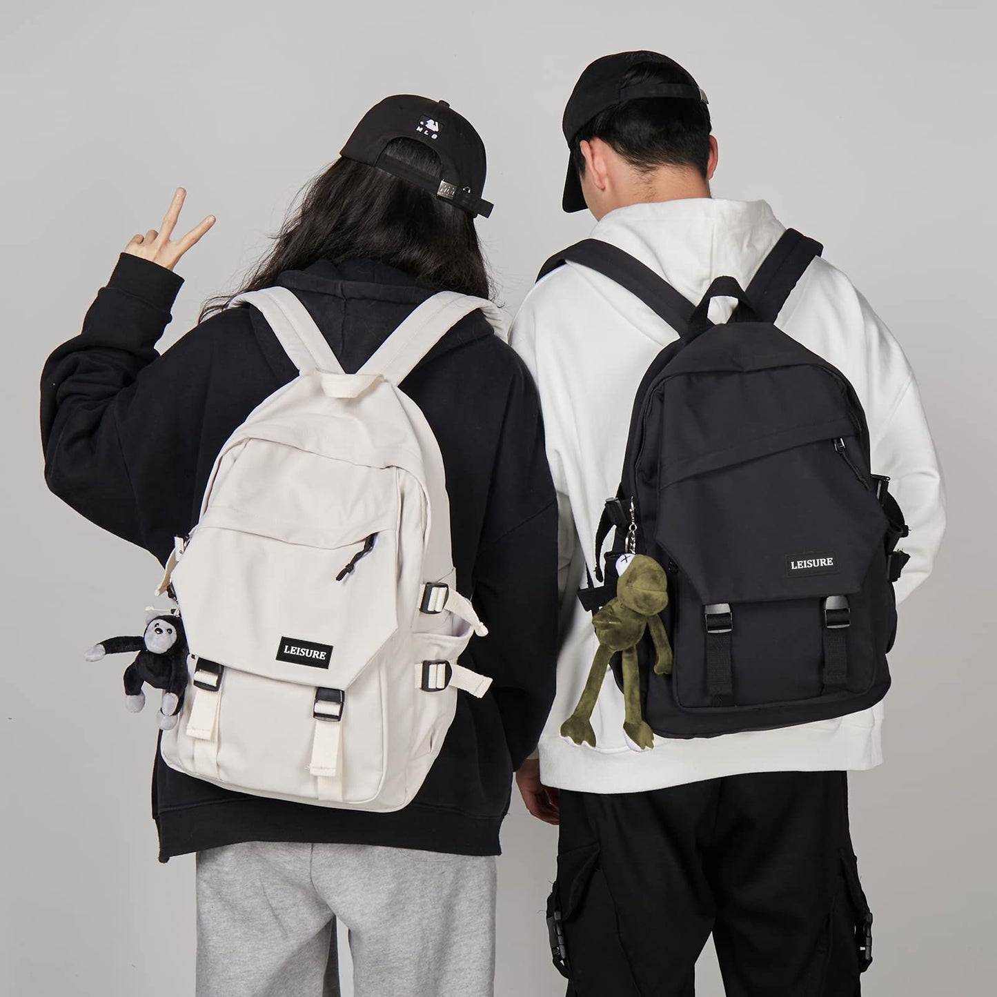School Backpack Waterproof Black Bookbag College High School Bags For Boys Girls Lightweight Travel Rucksack Casual Daypack Laptop Backpacks For Men Women