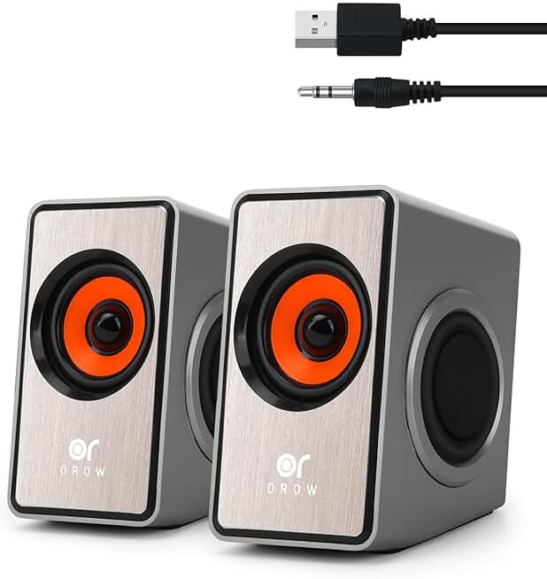 12W Mini Desktop Computer Speakers with Volume Control