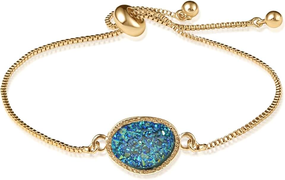 Boho Druzy Chain Bracelet for Women
