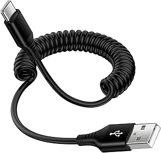 2.5ft Coiled Fast Charging Cable for Smartphones