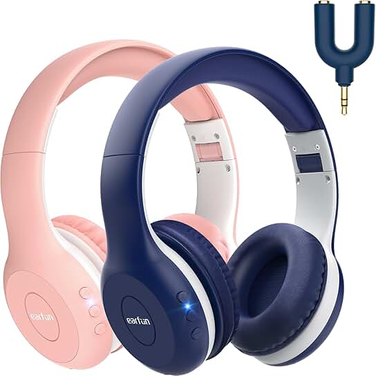 Kids Bluetooth Headphones with 40H Playtime and Mic