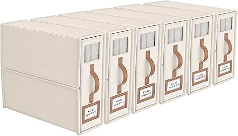 Six Pack King Size Bed Sheet Storage Organizer