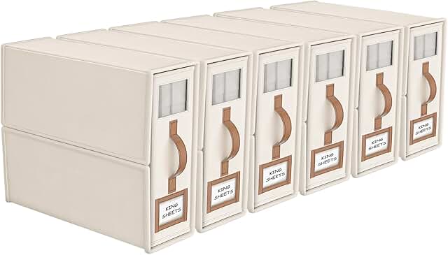 Six Pack King Size Bed Sheet Storage Organizer