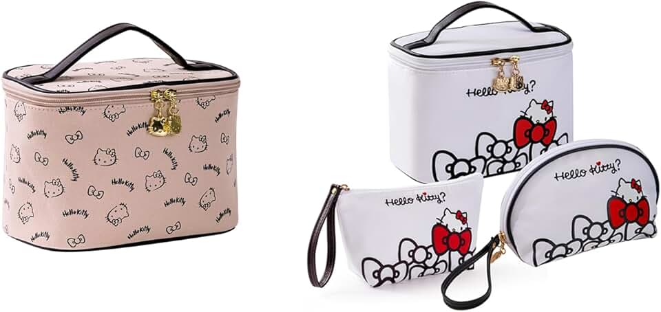 Large Waterproof Travel Makeup and Toiletry Bag Set