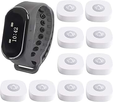Wireless Nurse Call System with Wrist Watch Receiver and Call Buttons