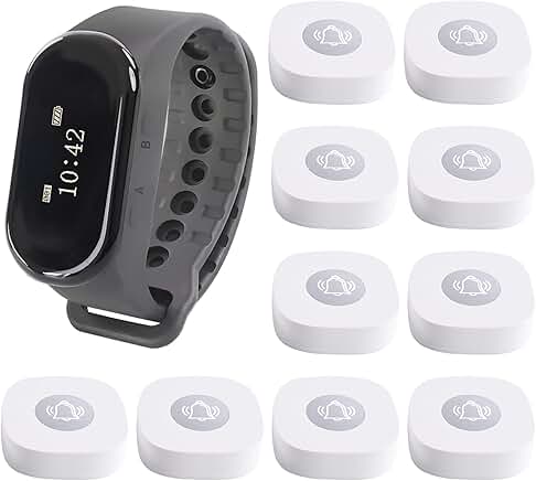 Wireless Nurse Call System with Wrist Watch Receiver and Call Buttons