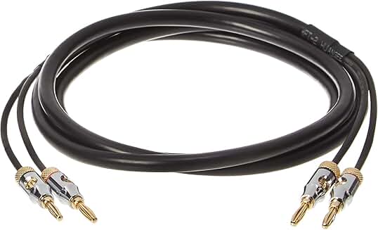 6-foot 16AWG CL2 Rated Banana Plug Speaker Cable
