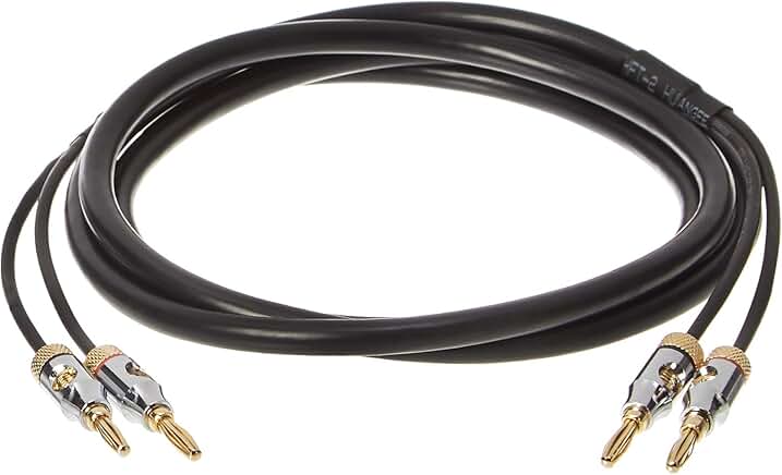 6-foot 16AWG CL2 Rated Banana Plug Speaker Cable
