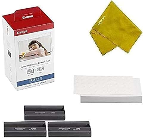 3 Color Ink Cassette and 108 Sheets for Photo Printer