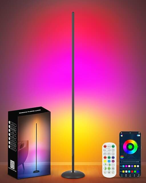 Smart RGB Corner Floor Lamp with App and Remote