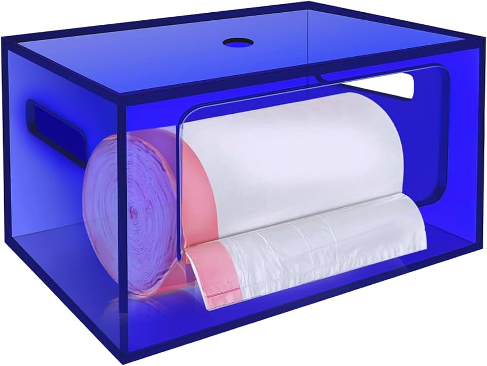 Large Acrylic Trash Bag Holder with Handles