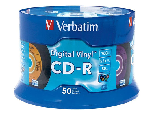 CD-R 80min 52X with digital vinyl surface, 50-pack spindle