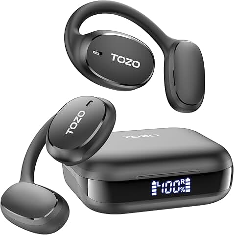 Open Ear Wireless Earbuds with 80Hrs Playtime and Digital Display