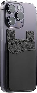 Black phone card holder for back of phone
