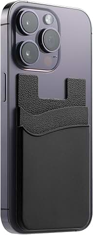 Black phone card holder for back of phone