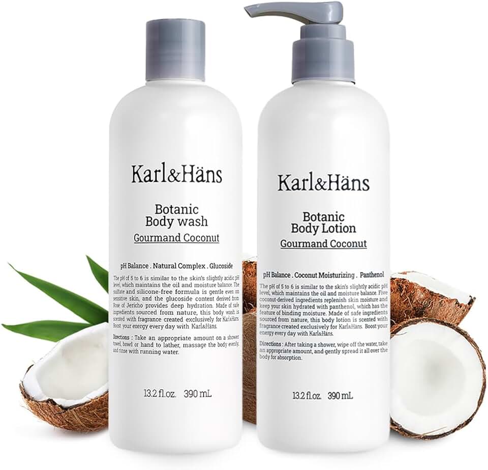 Botanic Coconut Vegan Body Wash and Lotion