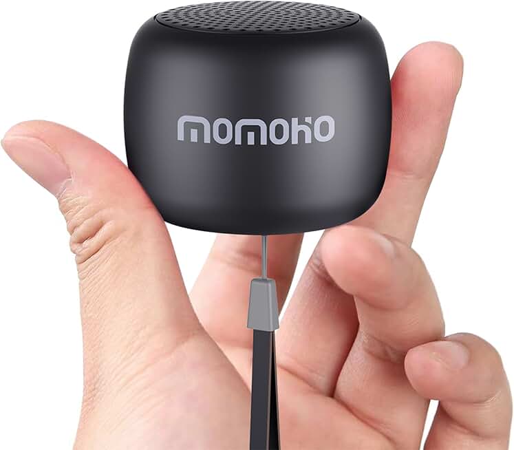 Small wireless Bluetooth speaker with mic for travel and outdoor use