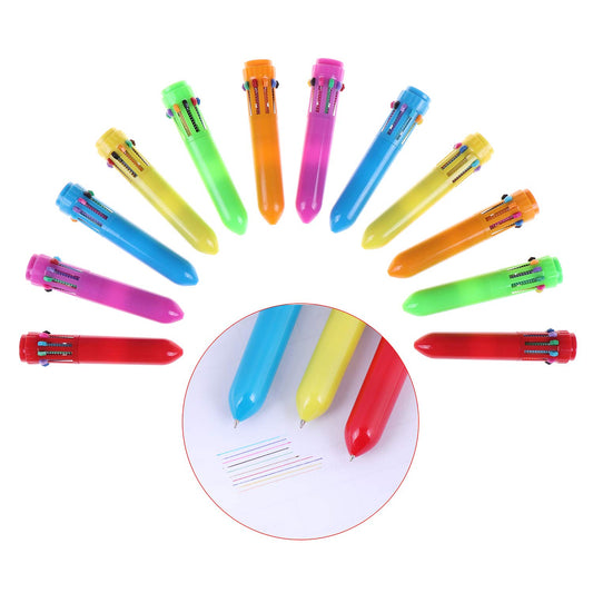 30 Pack Neon Mini Retractable Ballpoint Pens in 6 Colors