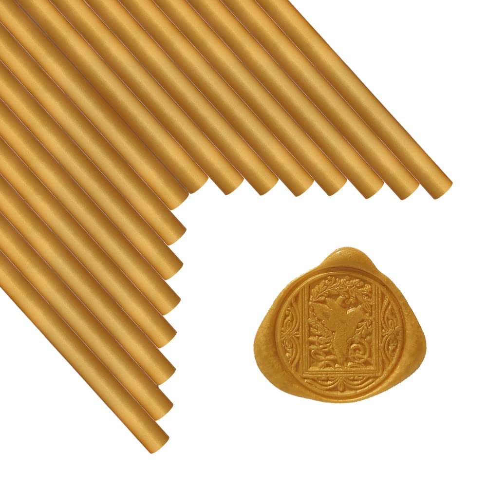 Gold Wax Seal Sticks 16 Pieces for 0.44 Inch Gun