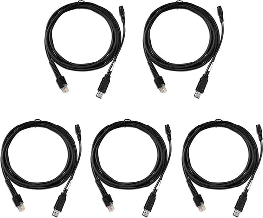 5-Pack 9.8FT USB Cable for Barcode Scanners